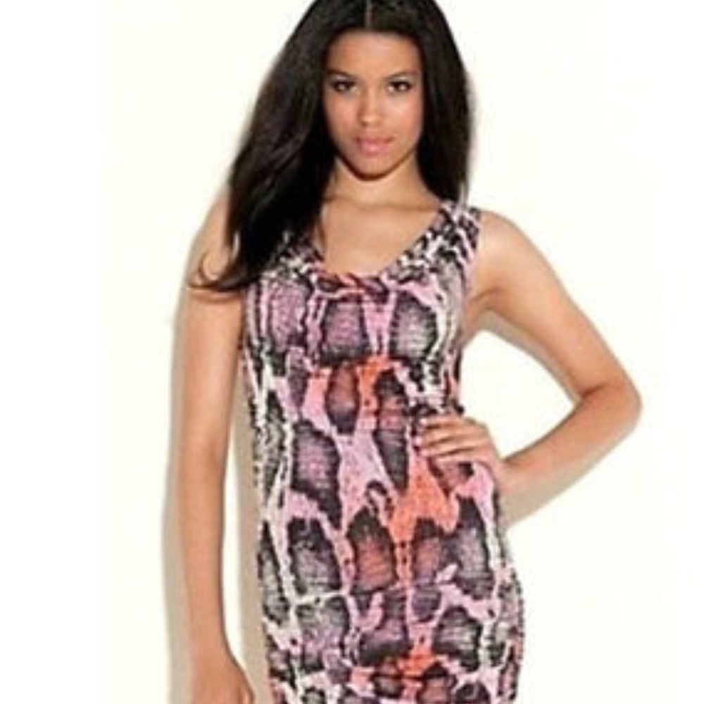 Guess Brand Women Sleeveless Dress Python Print XS
